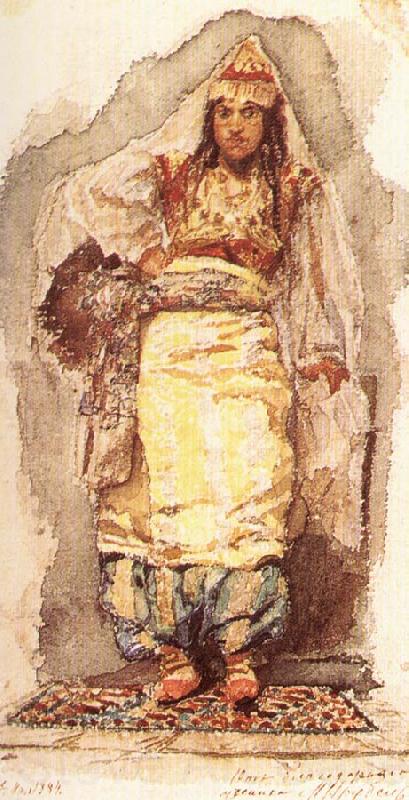 Mikhail Vrubel Female Model in an oriental Costume Spain oil painting art